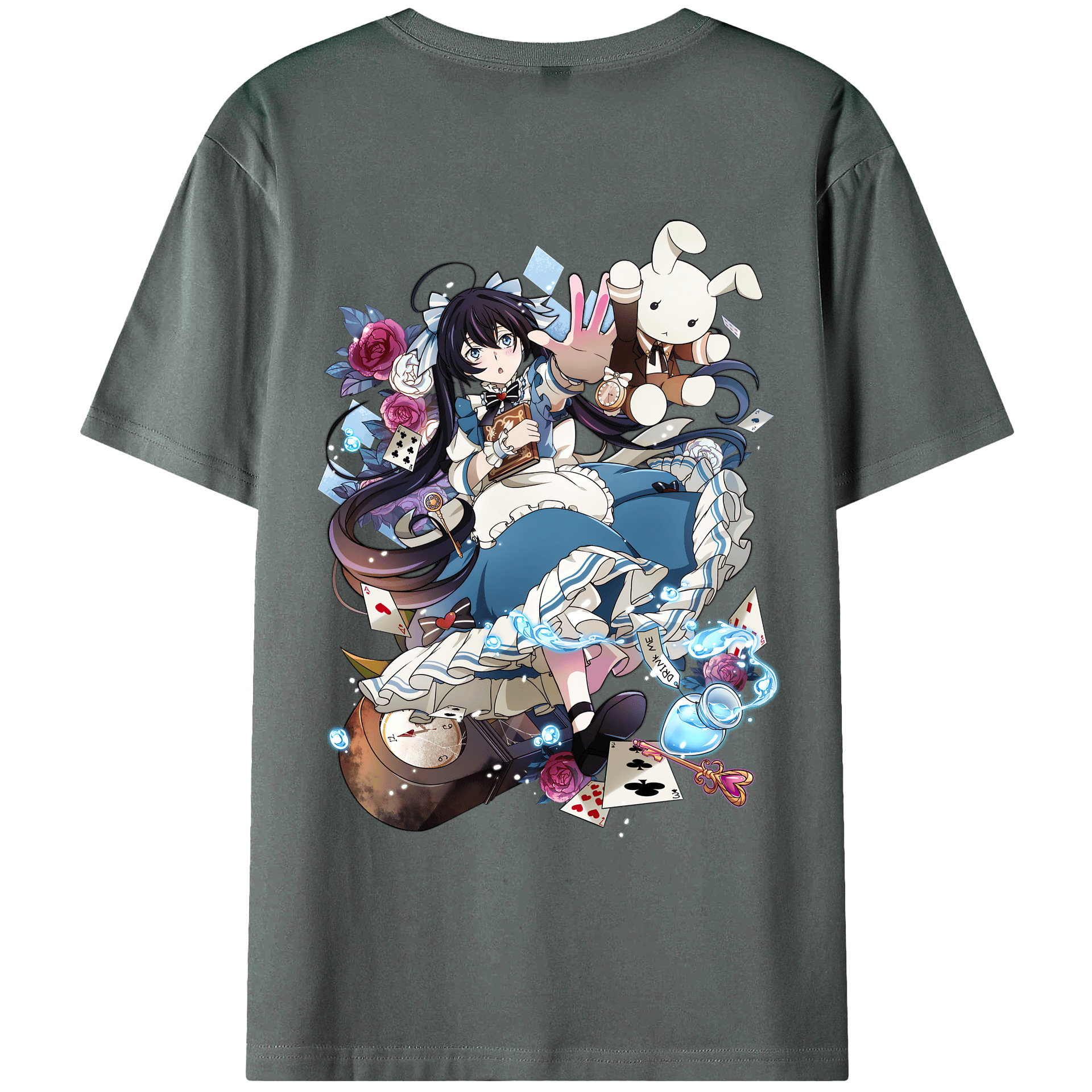 文豪ストレイドッグス Bungo Stray Dogs 綿100％ メンズ半袖Tシャツ（バックプリント） 通気性
